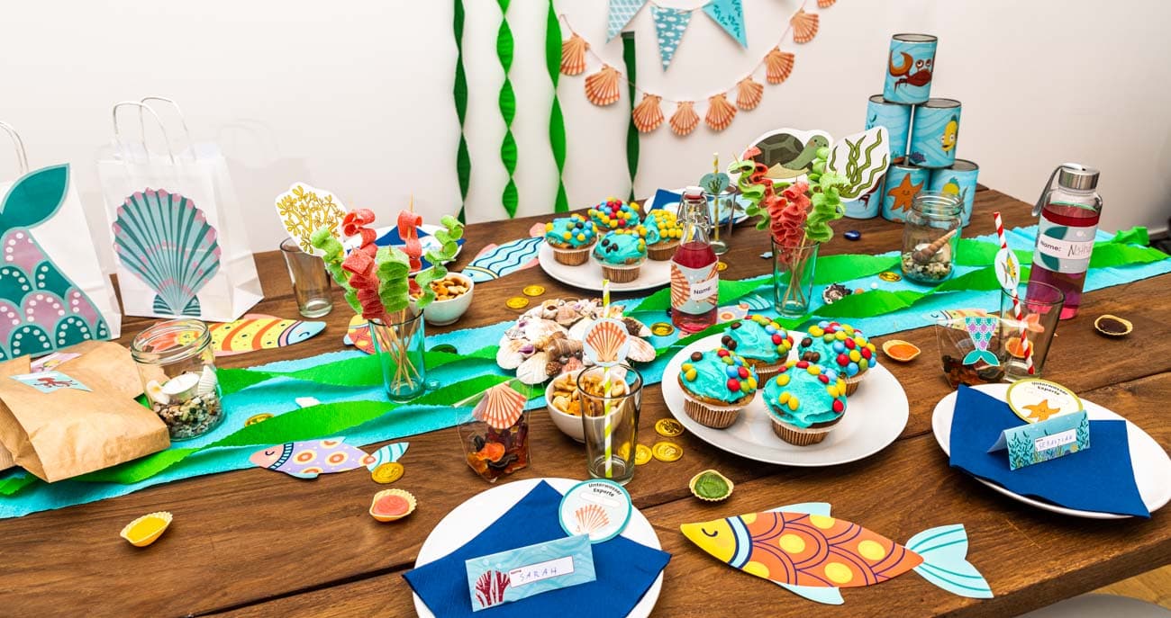 Meerjungfrau Kindergeburtstag