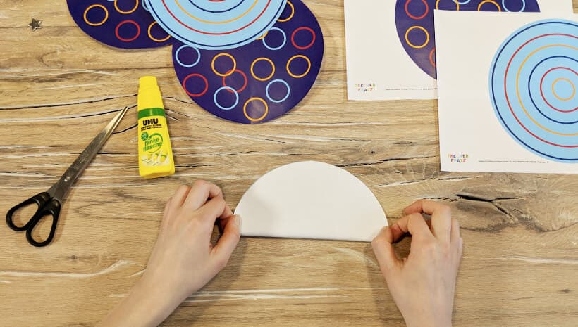Planeten basteln Schritt2