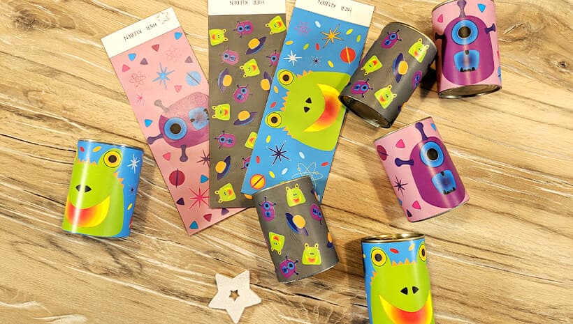 Spiel Alien Dosenwerfen basteln